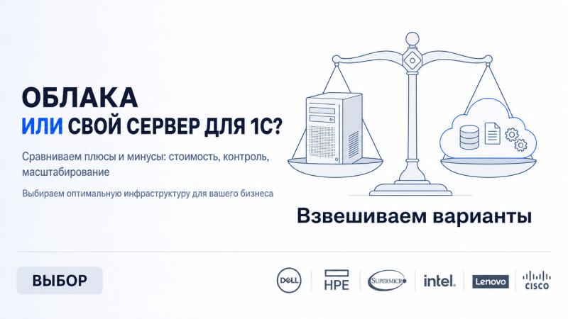 Облака или свой сервер: математика для 1С в 2026 году