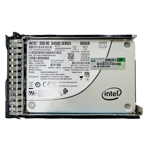 HPE P40498-B21 960 ГБ SATA 6 Гбит/с SSD накопитель Read Intensive с цифровой подписью прошивки