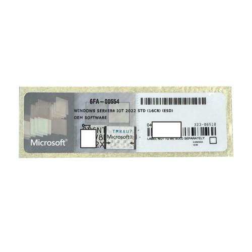 Наклейка Microsoft Windows Server 2022 Standard 64Bit Russian 16 Core