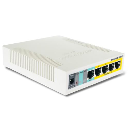 Коммутатор MikroTik RB260GSP (CSS106-1G-4P-1S), 1xSFP, 5x10/100/1000, PoE