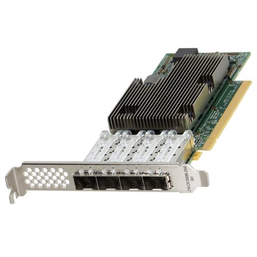 Сетевая карта Dell 540-BDCZ, Broadcom 57504, 4xSFP28 10/25Gb, PCIe, Full Height