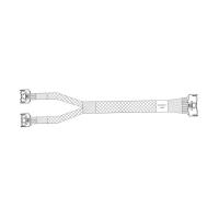 Кабель Supermicro CBL-MCIO-1235M5FY MCIO x8 на 2xMCIO x4 35см FFC 85 Ом NVMe PCIe