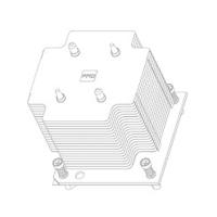 Радиатор Dell 412-BBGS для одного CPU в PowerEdge R760XD2 DPN 3PDG7
