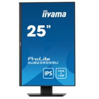 Монитор IIYAMA XUB2595WSU-B5, 25'', черный, IPS, 1920x1200, 75 Гц