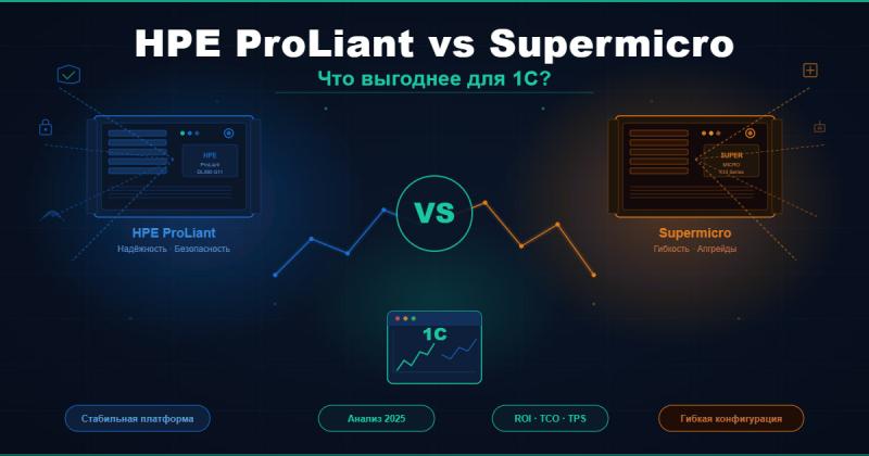 HPE ProLiant или Supermicro для 1С: сравниваем честно, считаем деньги