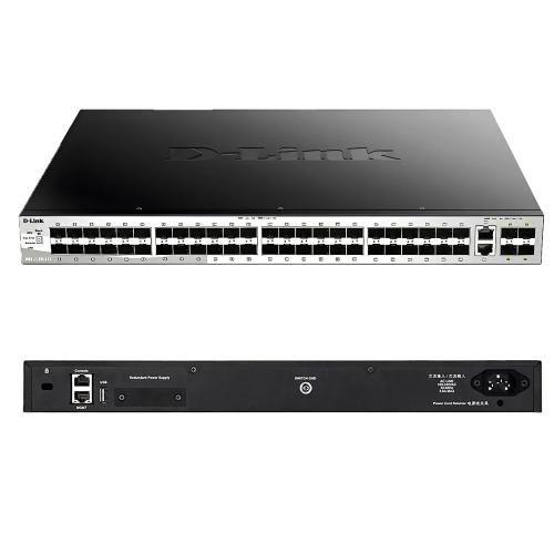 Коммутатор D-Link DGS-3130-54S, управляемый, 48 портов 1000Base-X SFP, 2 порта 10GBase-T RJ45, 4 порта 10GBase-X SFP+