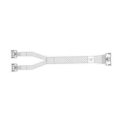 Кабель Supermicro CBL-MCIO-1235M5FY MCIO x8 на 2xMCIO x4 35см FFC 85 Ом NVMe PCIe