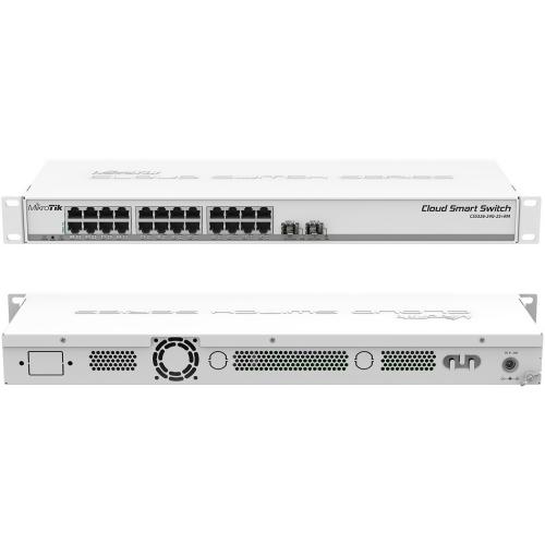 Коммутатор MikroTik CSS326-24G-2S+RM, 24хGigabit RJ45 и 2хSFP+ 10GbE