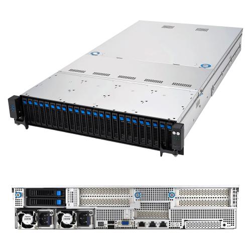 2U сервер ASUS RS521A-E12-RS24U с AMD EPYC 9004/9005 и 24 отсеками 2.5