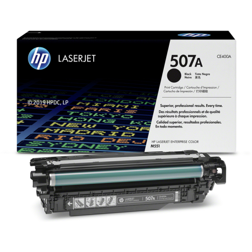 Оригинальный черный картридж с тонером HP 507A (CE400A) для монохромной лазерной печати
