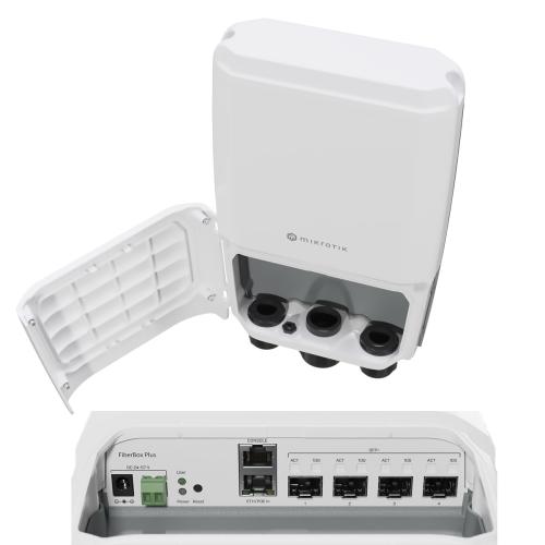 Коммутатор MikroTik FiberBox Plus CRS305-1G-4S+OUT, 1x1Gbit RJ-45 и 4xSFP+ 10Gb/s