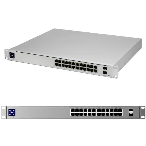 Коммутатор Ubiquiti USW-Pro-24-POE UniFi Switch Pro 24 PoE фронтальная панель