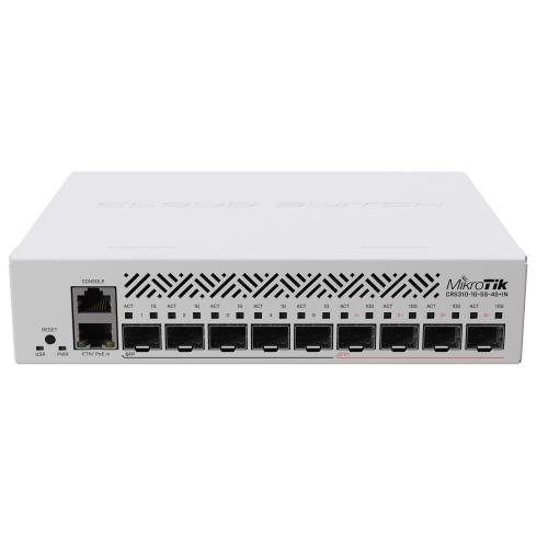 Коммутатор MIKROTIK CRS310-1G-5S-4S+IN, 5 x SFP 1Gb/s + 4 x SFP+ 10Gb/s + 1 x Gigabit Ethernet