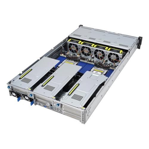 Серверная платформа ASUS RS720A E9 RS24 V2 (90SF00A1-M00980) с открытой верхней крышкой