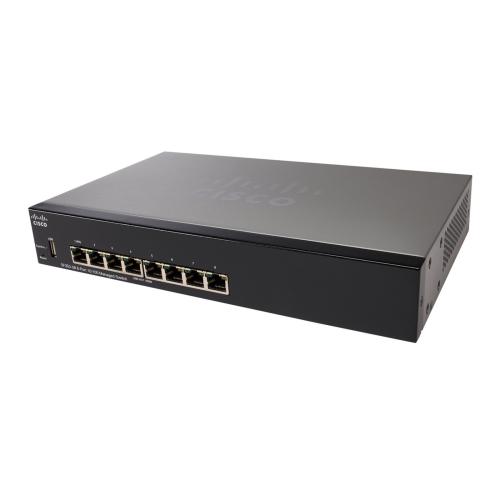 Управляемый коммутатор Cisco SF350-08 с 8 портами Fast Ethernet 10/100
