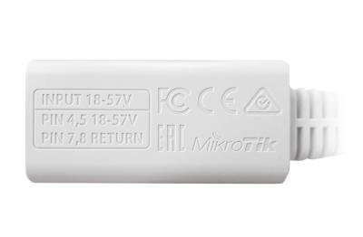 Инжектор PoE MikroTik RBGPOE, коннектор крупно