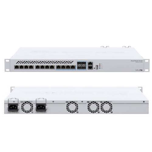 Коммутатор Mikrotik CRS312-4C+8XG-RM, 8х10G (RJ-45), 4х10G (RJ-45/SFP+)