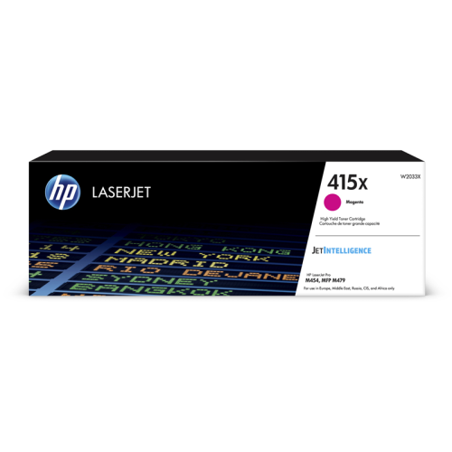 Оригинальный пурпурный картридж с тонером HP 415X (W2033X) высокой емкости для цветной лазерной печати