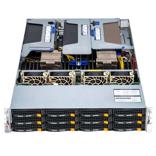 GPU-сервер Supermicro AS-4124GS-TNR+ 4U с двумя AMD EPYC 7003 и поддержкой 8 GPU двойной ширины