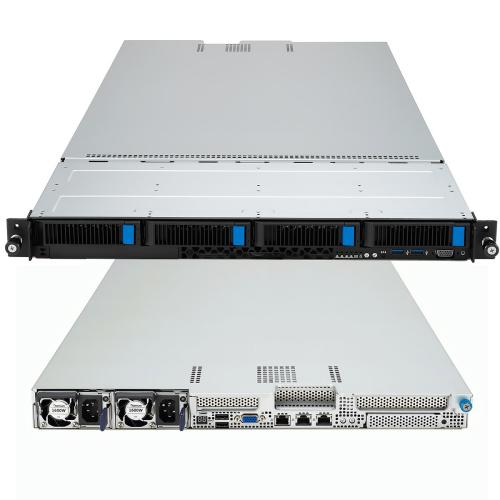 Серверная платформа ASUS RS500A-E12-RS4U 90SF02J1-M000N0, 1U, передняя и задняя панель