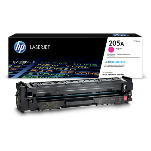 Оригинальный пурпурный тонер-картридж HP 205A Magenta (артикул CF533A)