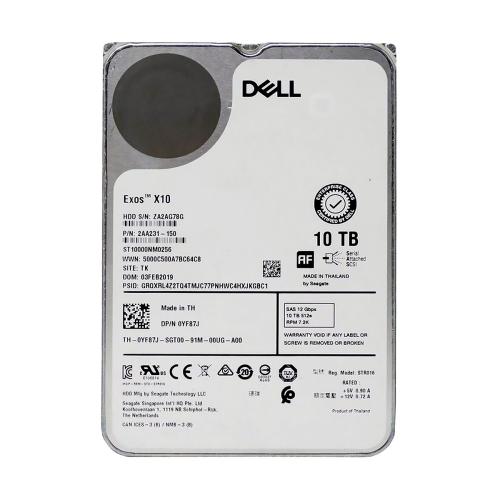 Жесткий диск Dell YF87J, 10TB 7.2K 3.5(LFF) SAS 12G для серверов PowerEdge