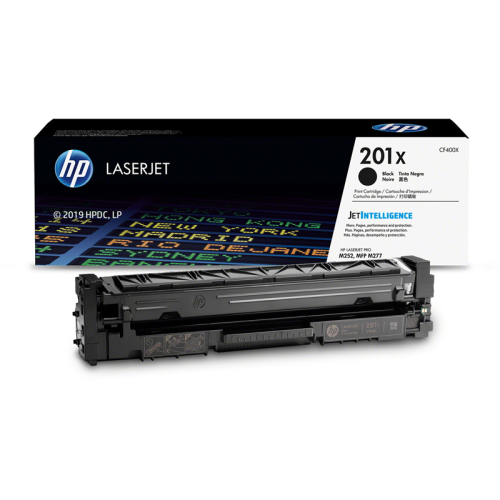 Оригинальный черный тонер-картридж HP 201X High Yield (артикул CF400X) в упаковке из двух штук