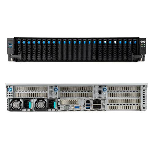 Серверная платформа ASUS RS720-E10-RS24U 90SF00Z3-M000T0, вид передней и задней патени