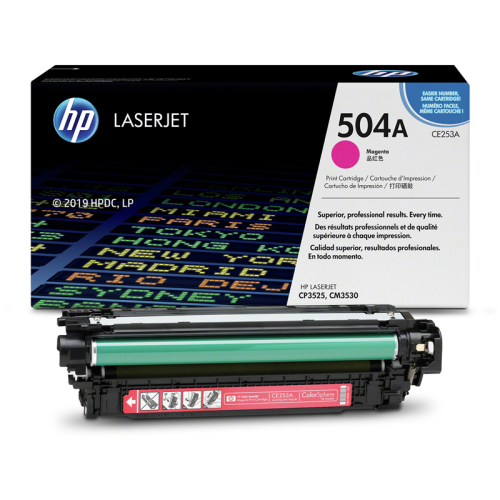 Оригинальный пурпурный картридж с тонером HP 504A (CE253A) для цветной лазерной печати